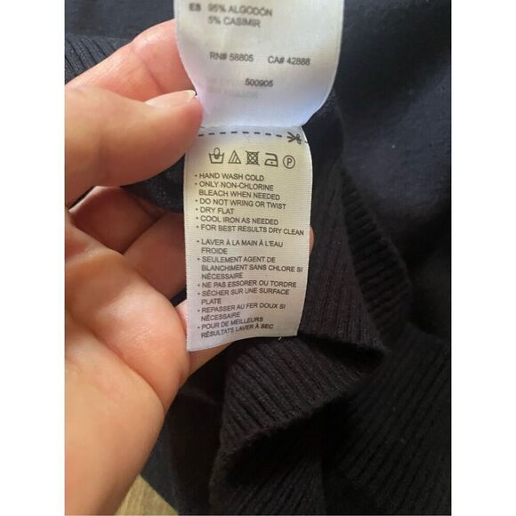 ROCHESTER Black Cotton /Cashmere Men’s Sweater XLT - Picture 6 of 7